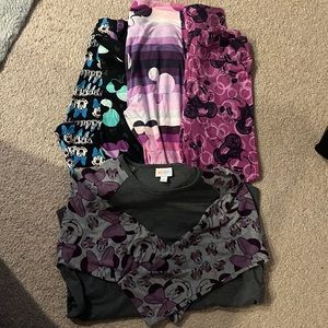 LuLaRoe leggings & shirt Disney